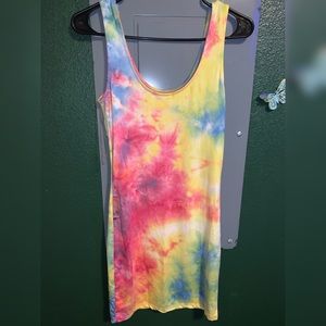 Paint On The Walls Tie Dye Mini Dress